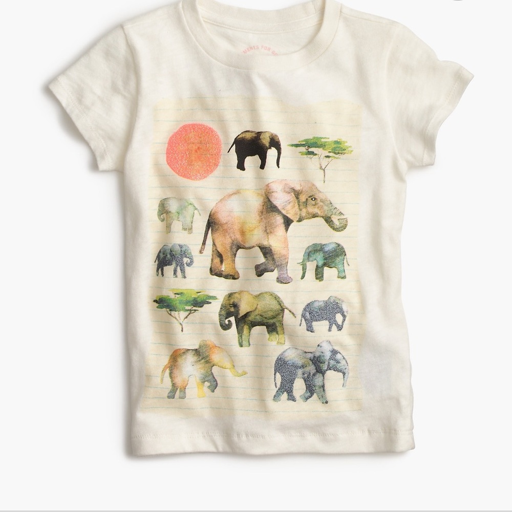 3/$20 or 2/$15 J.crew elephant t-shirt